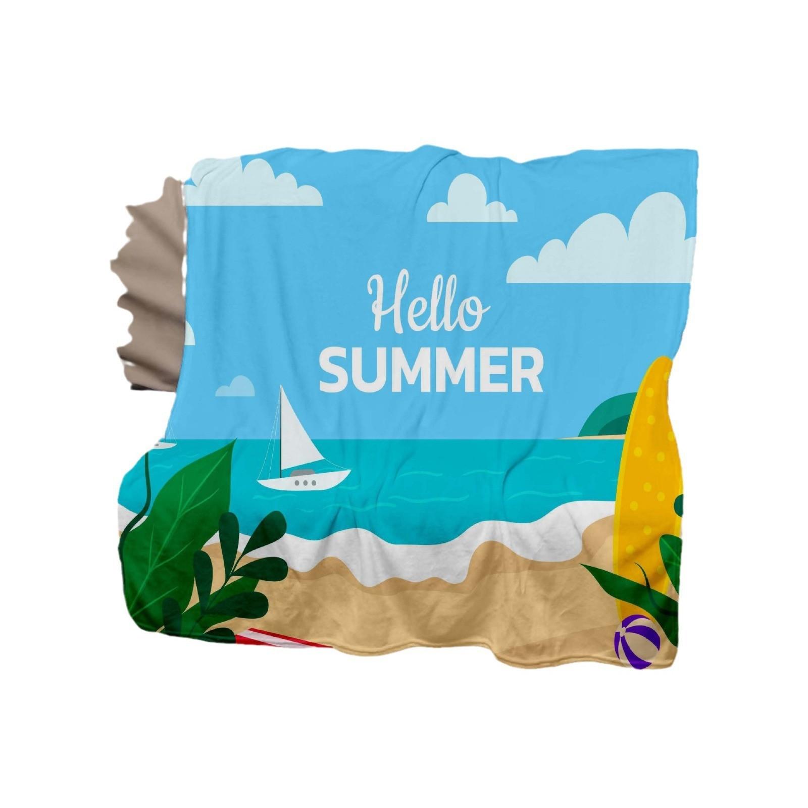 

Cartoon landscape digitalprinted polyester Bedroom velvet flannel soft sofa cover blanket Fleece soft sofa cover blankets 75x100cm