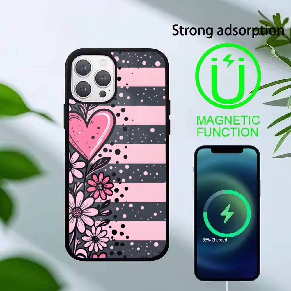 Y2k I-INS Graffiti Phone Case For iPhone 17,16,15,14,13,Pro,Max,Plus,Magnetic For Magsafe Wireless Charging