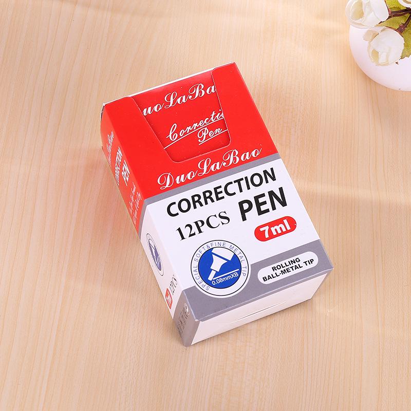 7ml rychleschnoucí bílé korekční pero pro studenty základních škol