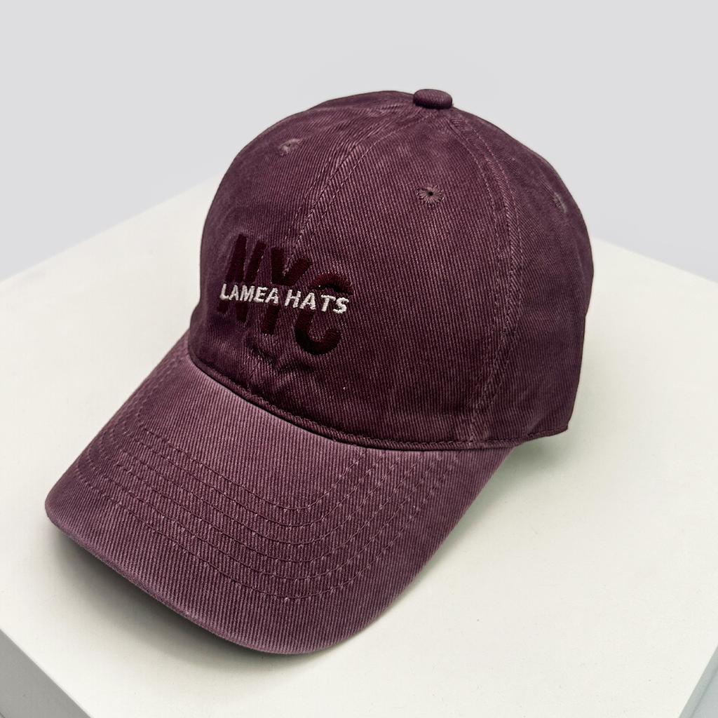 And Women Korean Style Vintage Embroidered Nyc Letter Prints Baseball Caps Sun Protection Casual All-Match Peaked Hats Personalized Fashion Street