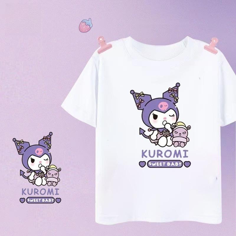 Summer 2026 new childrens Tshirt cinnamoroll graffiti cartoon print pure cotton breathable parentchild fashion short sleeve S