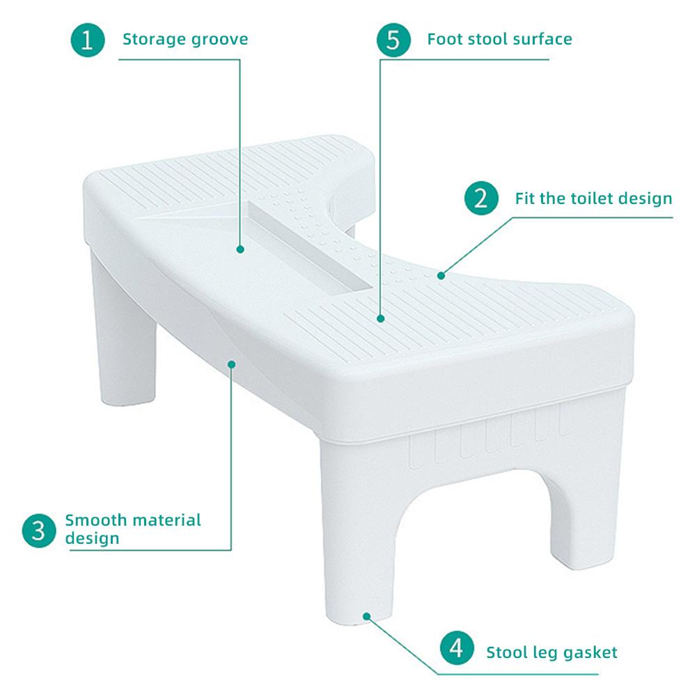 Taburet de Toaletă de Uz Casnic Anti-alunecare Durabil Pedală Suport Picioare Pentru Interior