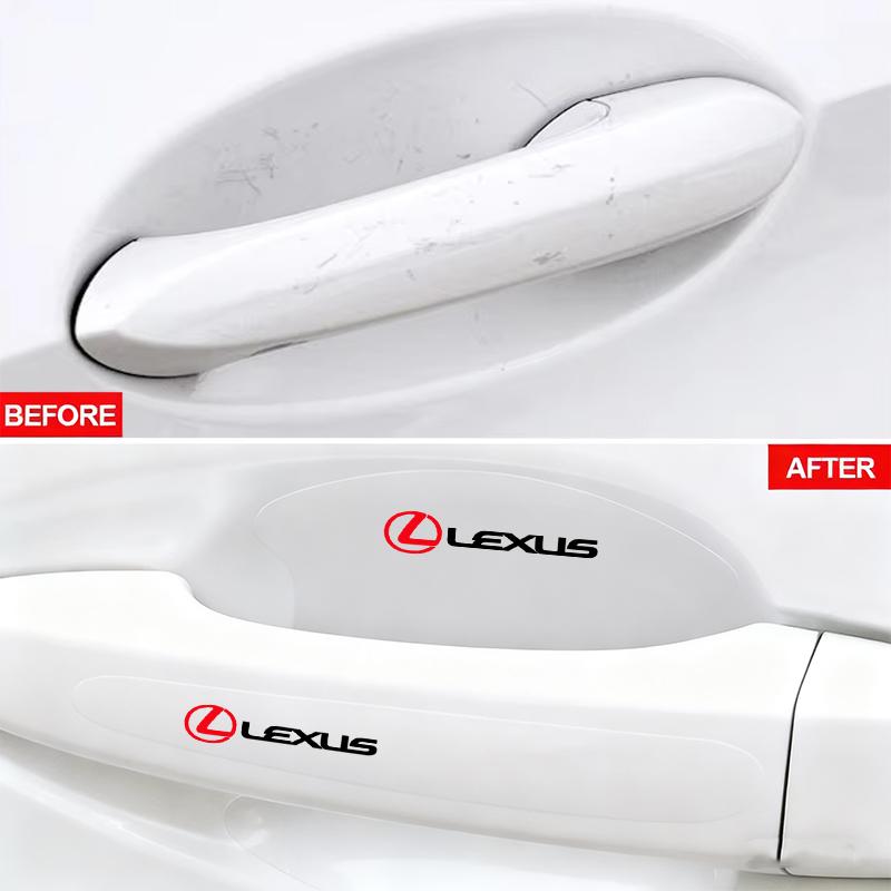 8Pcs Car Door Bowl Handle Protective Sticker Anti-collision Strip For Lexus F SPORT ES RX NX LS UX LM LX GX LC RZ IS CT GS RC HS