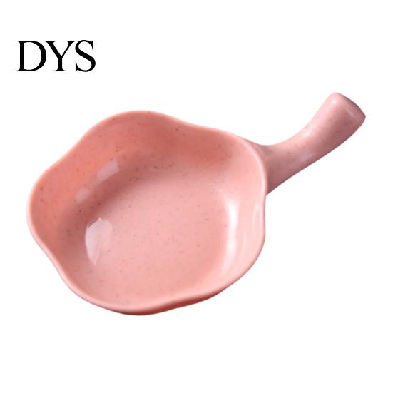 Dish Seasoning Plate Flower Shape with Handle Small Floral Size Plates Serving Saucers Bowl for Sauce