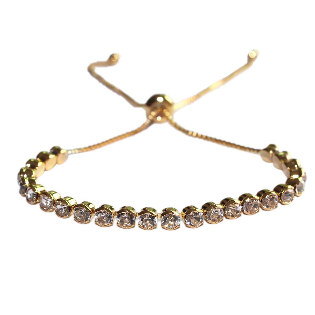 Nowa bransoletka z cyrkonią, okrągły łańcuszek z wiertłem, gorąca kobieca bransoletka