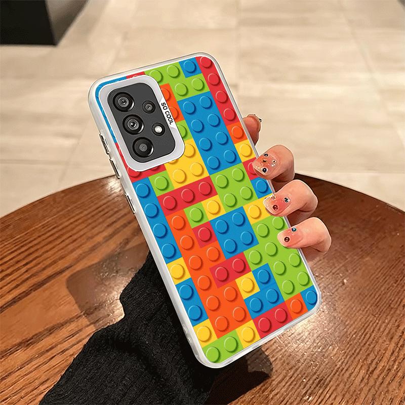 Fashion Building Blocks Pattern Shockproof Phone Case for Samsung A17 A16 A15 A14 A37 A57 A36 A56 A26 A35 A55 A25 A34 A54 A24 A1