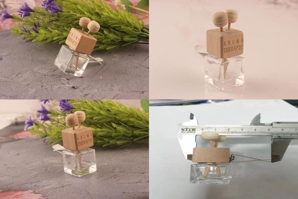 Direct Sale Car Aromatherapy Bottle Traditional Chinese Style Square Glass Perfume Bottle