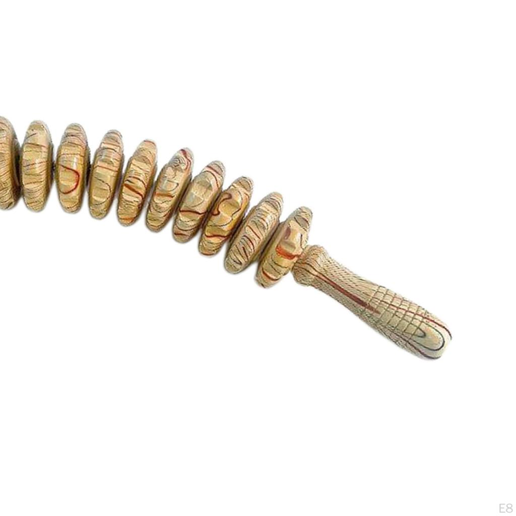 Wooden Muscle Relaxation Wolf Tooth Massage Roller Fitness Meridian Yoga Stick Slimming Legs Cervical Spine Rolling Massage Stick
