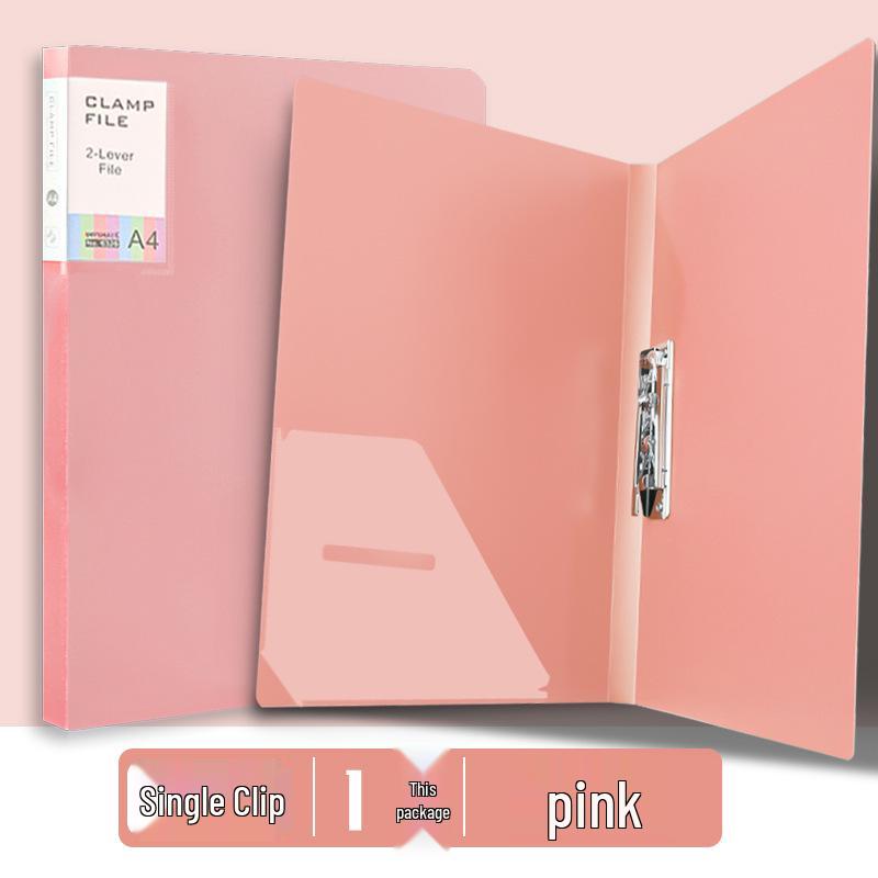 Morandi Double Clip A4 Folder for Students - Loose-leaf Test Paper & Office Document Storage