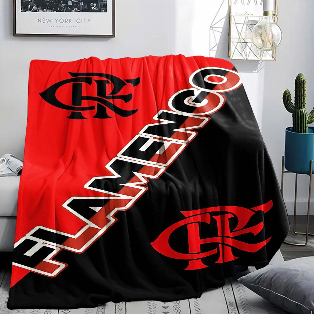 1PC Clube De Regatas Do Flamengo Patterned Flannel Blanket Suitable For All Seasons for Home Decor Warmth and Comfort Gifts Holiday Present