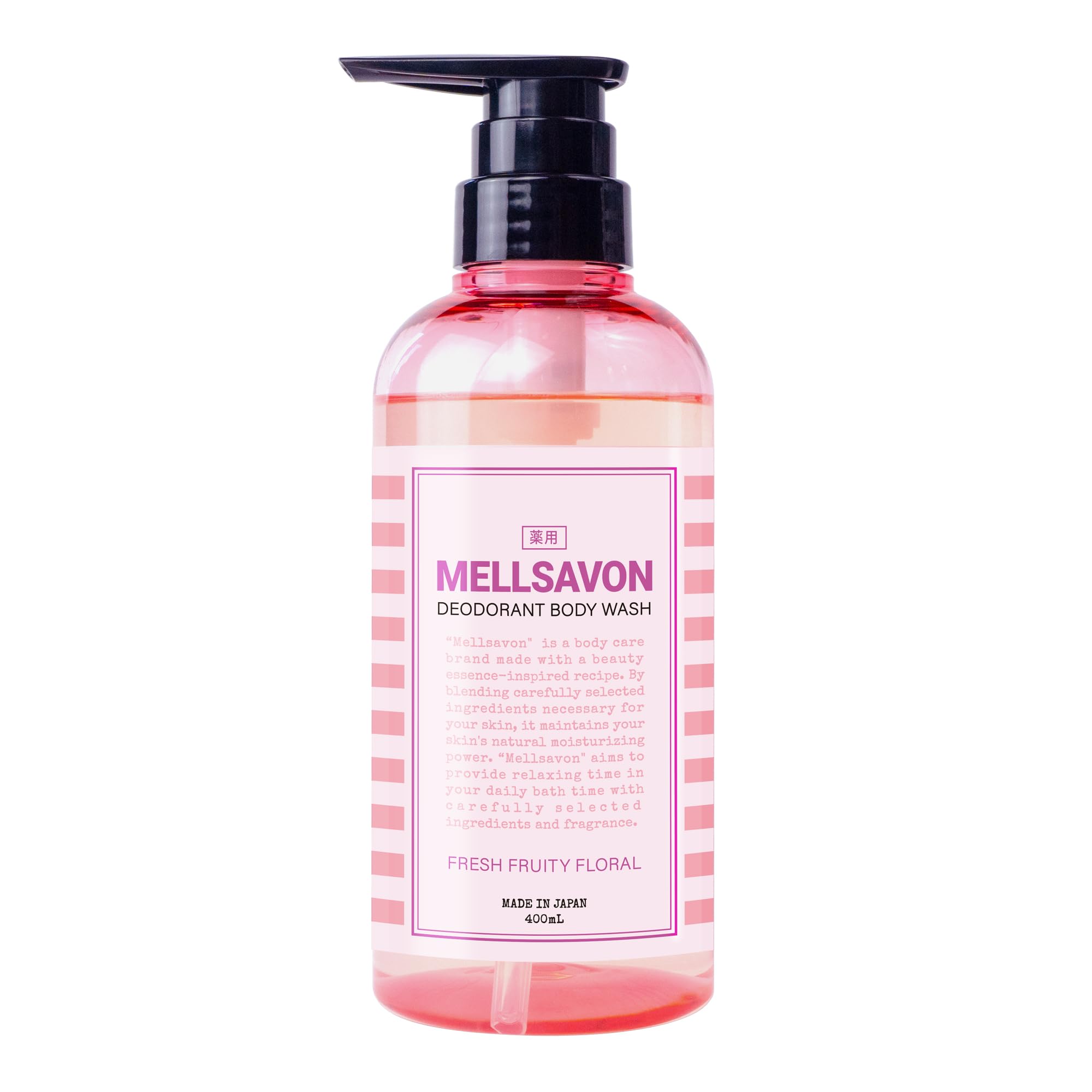 [Medicated] Mellsavon Deodorant Body Wash, Fresh Fruity Floral Scent, 400ml, Body Soap, Quasi-drug