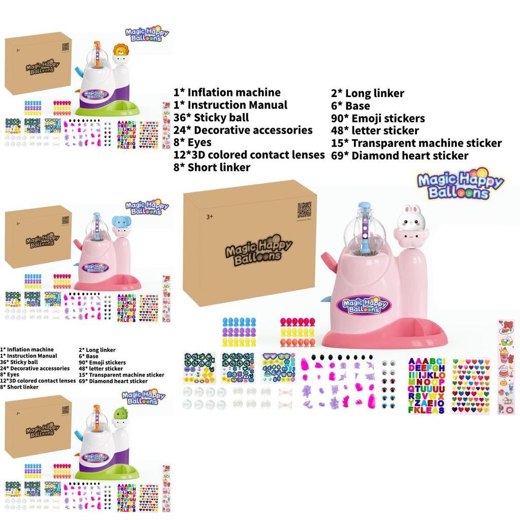 Crossborder Bobo Sticky Play Toy Diy Bouncing Ball With Bubble Maker For Kids