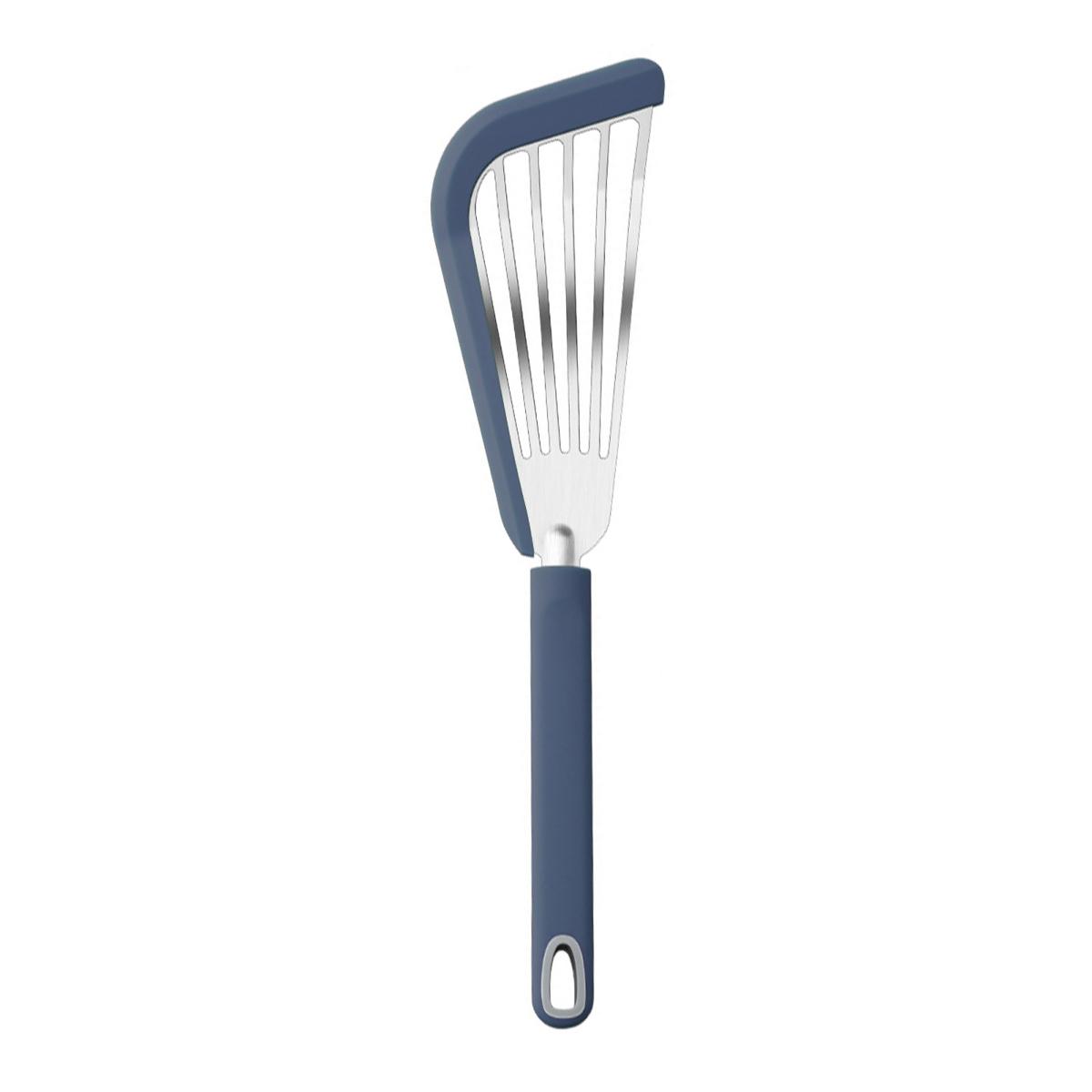 

Многоразовая кухонная лопатка с силиконовой ручкой, экологически чистая лопатка с длинной ручкой, инструмент для жарки синий