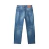 NVG·YOUNG Men's Distressed Tencel Denim Straight-Leg Jeans