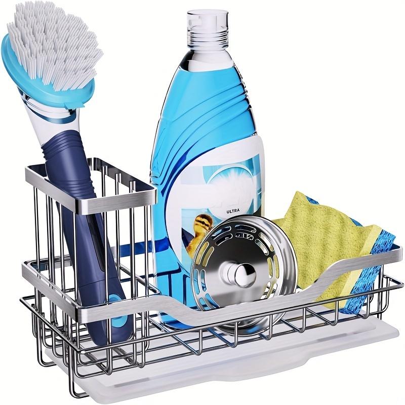 Self-draining Sink Shelf Stainless Steel Kitchen Sink Caddy Drain Rack Soap Sponge Holder for Kitchen Sink Organizer