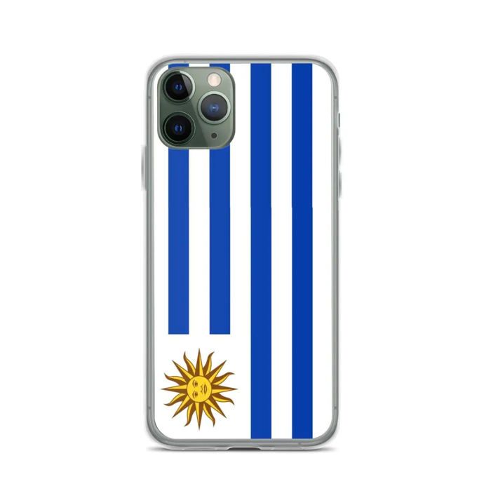 Coque iPhone - Uruguay - Drapeau - Souple - Multicolore - Compatible iPhone 11 Pro