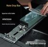 Blue Water Drop Sink-Mounted Knife Sharpener with Anti-Slip Rack - Double-Sided Whetstone for Household Kitchens