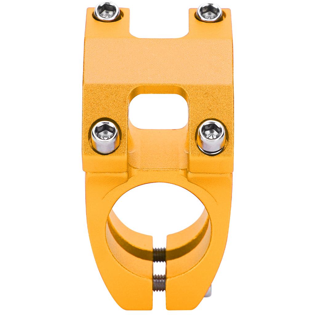 LUNJE Mountain Bike Stem Bicycle Short Handlebar Aluminum Alloy Hollow Stem 31.8x35mmGold