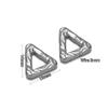 10pcs Stainless Steel Hollow Square Round Triangle Charms Texture Connectors for DIY Jewelry Findings Necklace Earrings Supplies