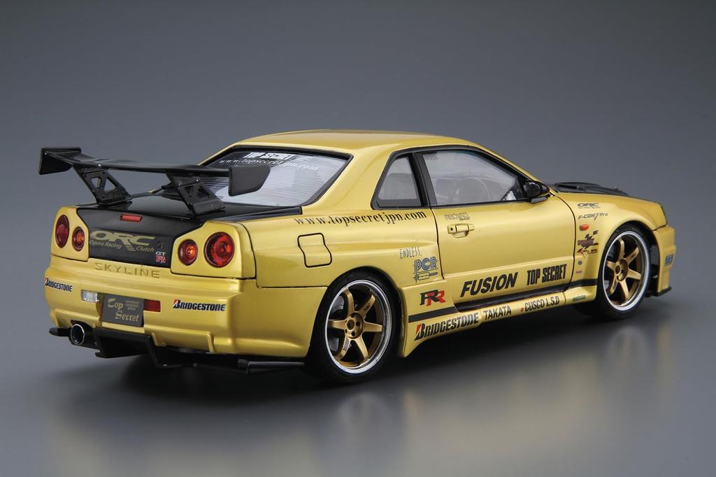 Aoshima Bunka Kyozai The Tuned Car Top Secret BNR34 Skyline Scale Plastic Model (AOSHIMA) GT-R '99 (Nissan) 1/24