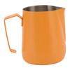 450ml Milk Frothing Pitcher 304 Stainless Steel Steaming Pitcher Milk Frother Pitcher for Coffee Shop Home Orange