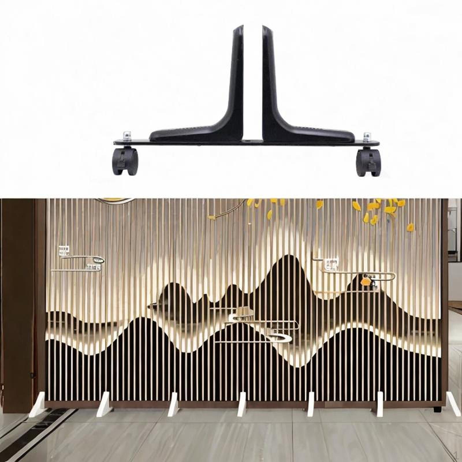 

Складная подставка для разделителя комнаты из сплава, простая в установке, прочная и устойчивая чёрный