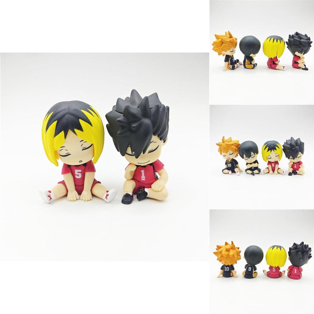 Limited Edition Haikyuu Shoulder To Shoulder Sleep Pvc Toy Model Collectible Figure Set