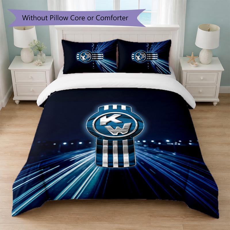 Kenworth Print 3Pcs Bedding Set Duvet Cover With Two Pillowcases Soft Bed Linen For Household Bedroom