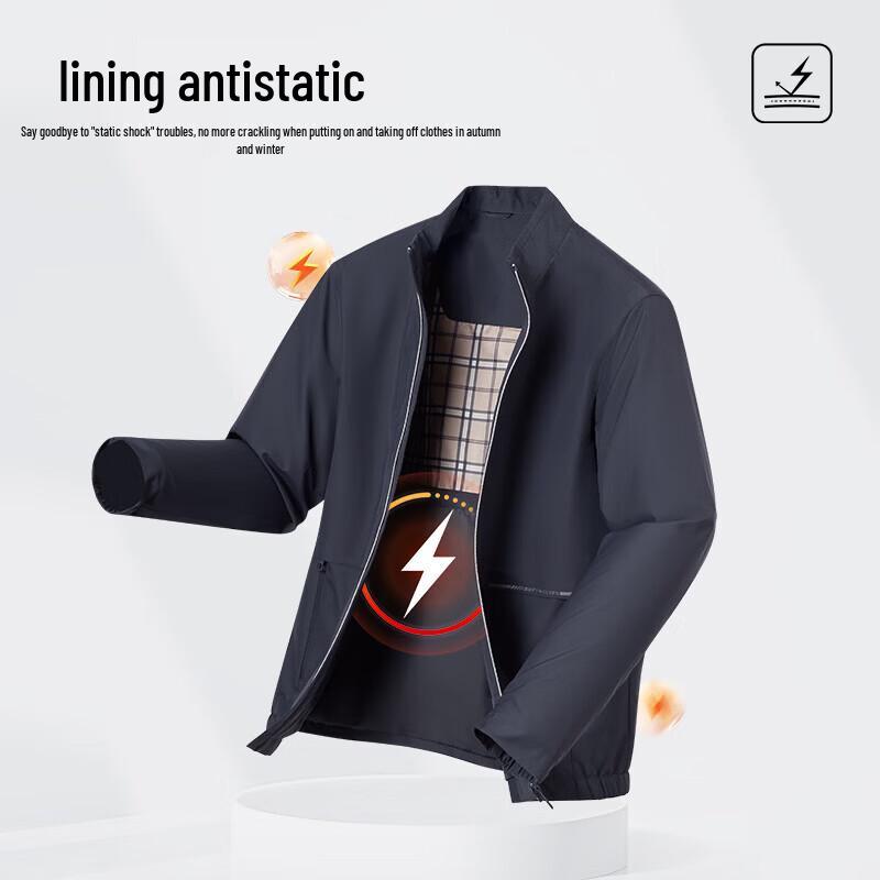 Qipilang Men's Business Casual Stand-Collar Jacket