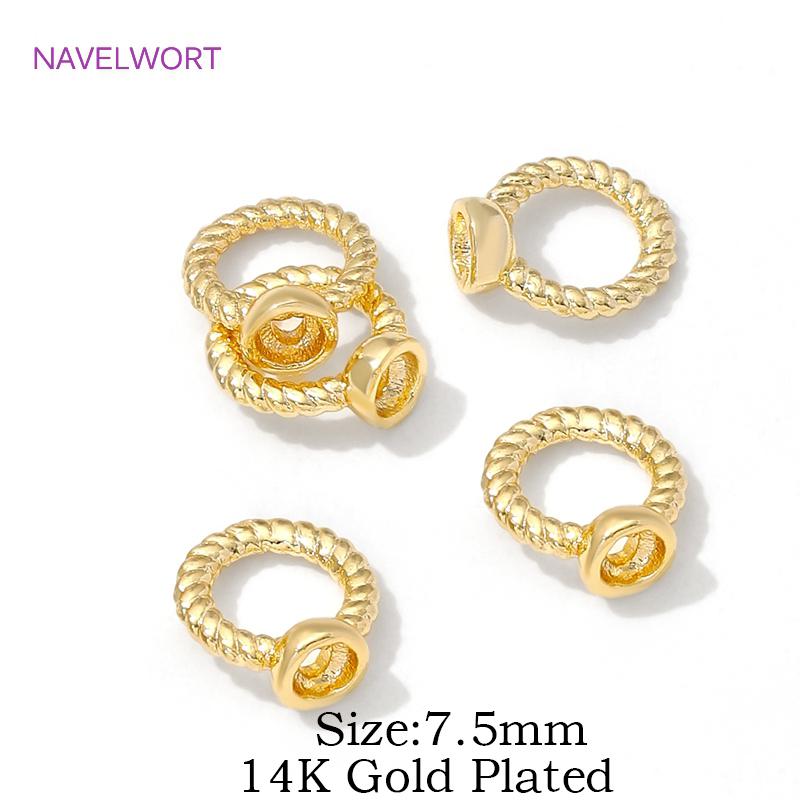 

10/20Pcs 18K Gold Plated Crimp Beads Brass 4mm End Caps For Jewelry Making Supplies ,Caps For Jewelry,DIY Bracelet Accessories 10 Pieces