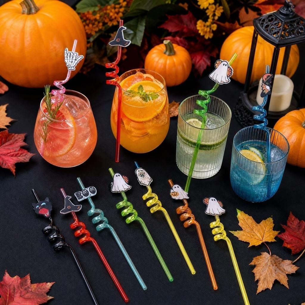 Halloween for Party Drinks Assorted Colors Reusable Fun