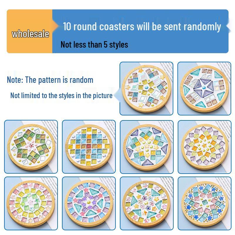 Mosaic Coaster DIY Kit: Handmade Craft Activity for Kids & Parents