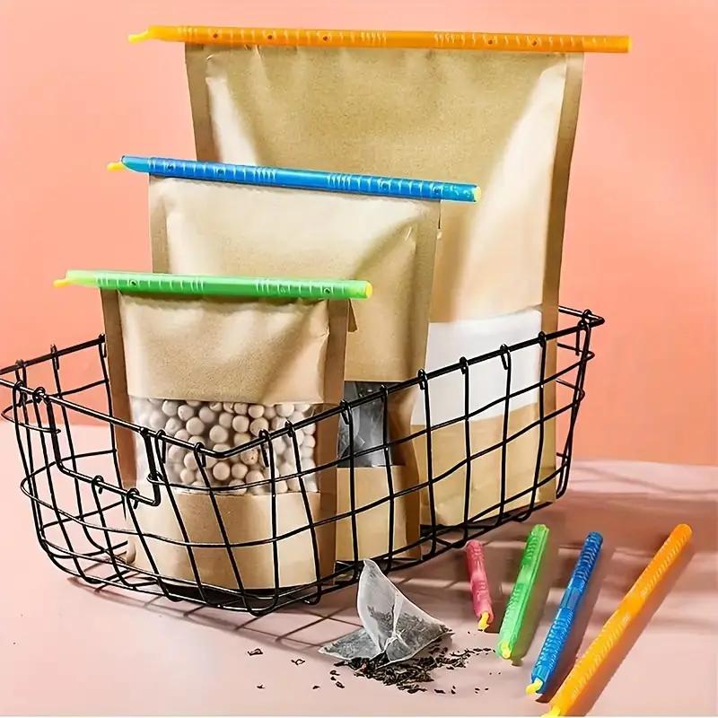 5/3/1PCS Multifunctional Food Fresh-keeping Sealing Clip Moisture-proof Sealing Clip Snack Sealing Stick Tea Sealer Candy Color