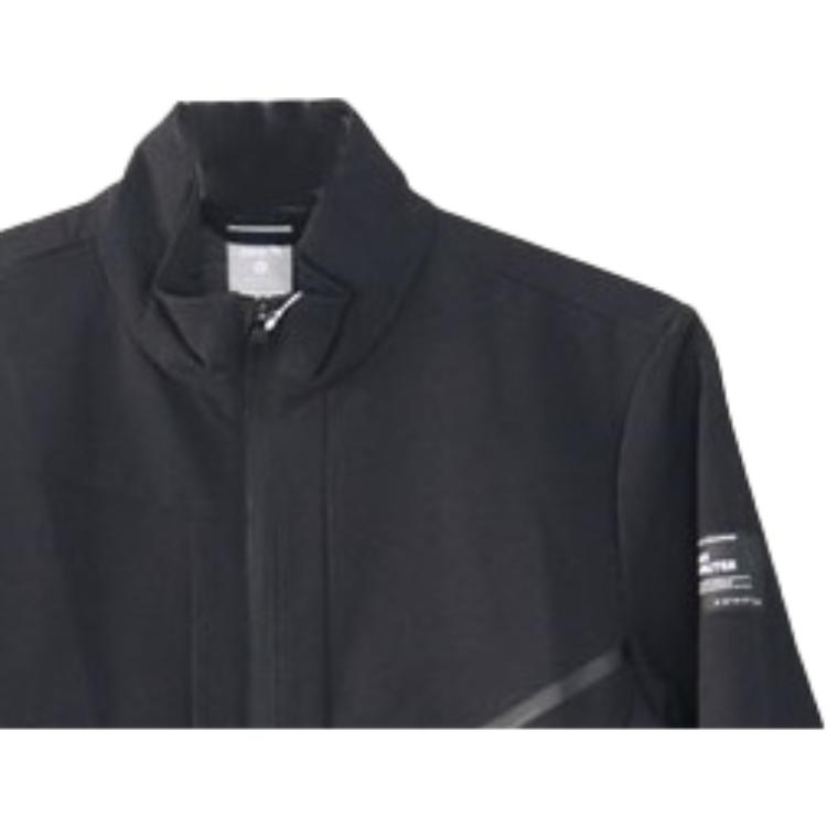 Anta Solid Color Logo Stand Collar Zip Jacket Men Jacket Black 152117616-3