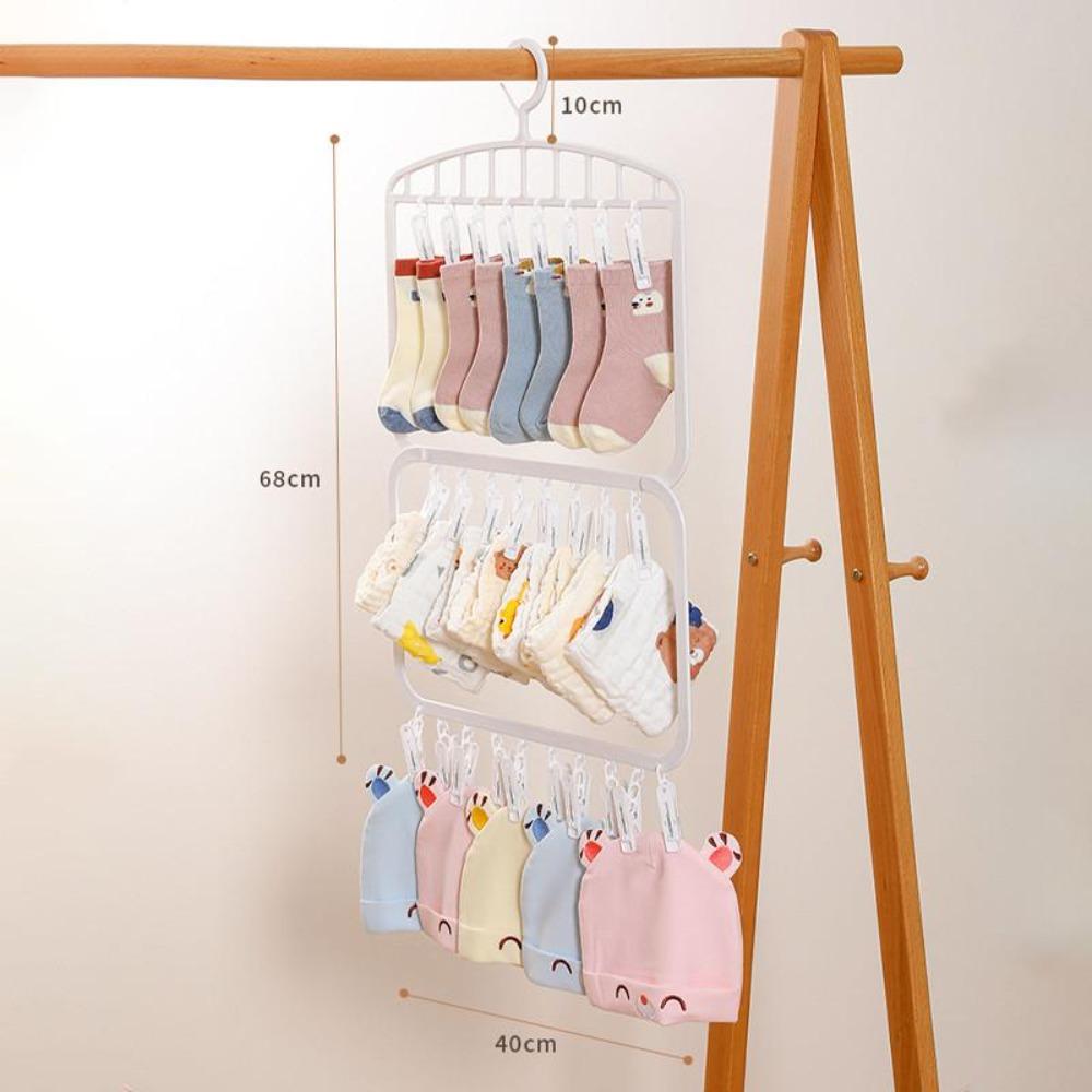 Space Saving Hanging Drying Rack Legging Organizer Socks Clip Hook Socks Drying Hanger Underwear