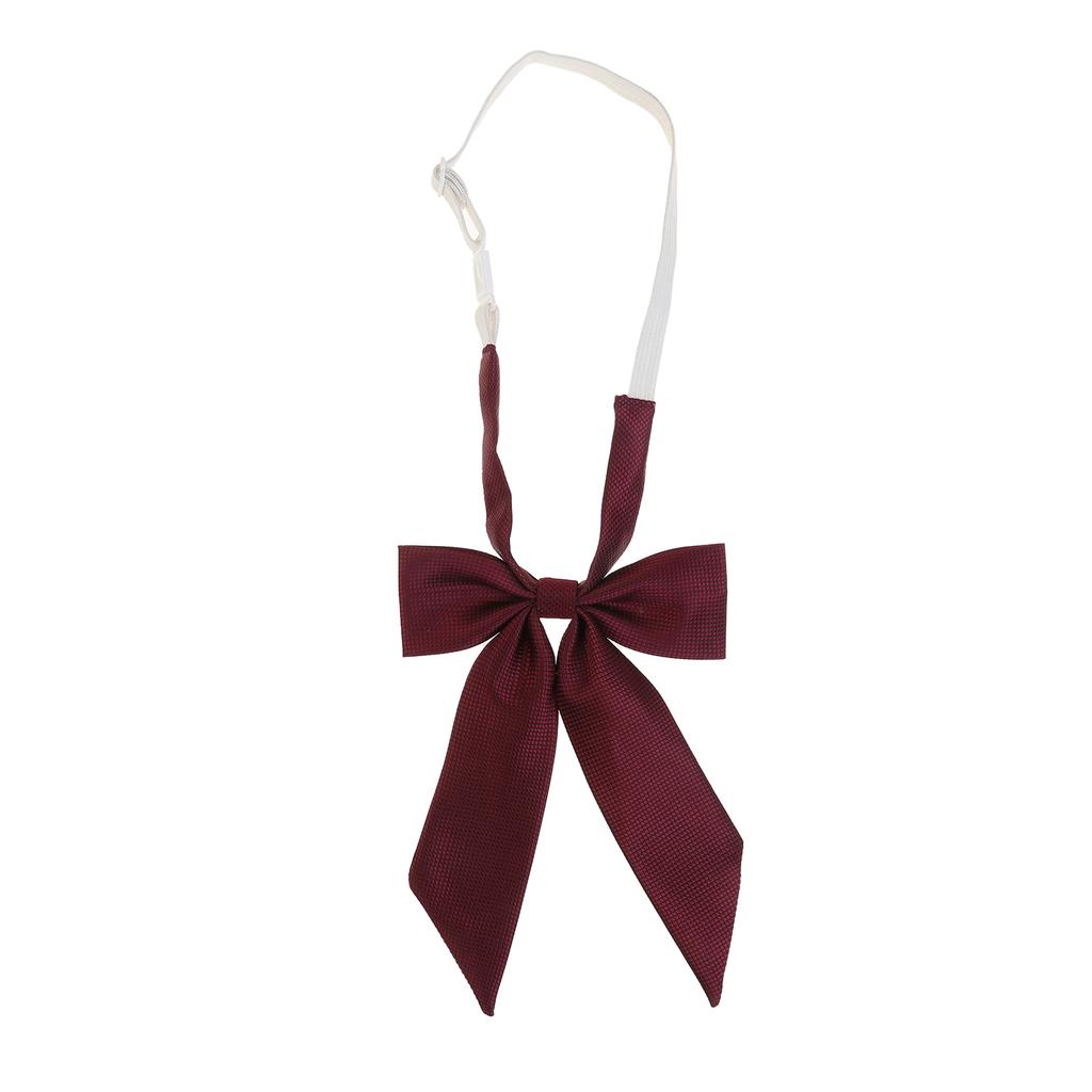 Women Girls Pre-tied Adjustable Bow Tie, Solid Ribbon Long Tail Bowknot for JK Uniform Lolita Shirt School Cosplay Party