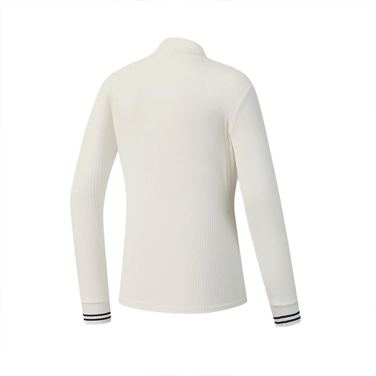 Fila Tennis Solid Color Long Sleeve Polo Shirt Women Tops A11W543219F-WT