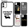 Krajews Sausage Dog Dachshund Quotes For iPhone 17 Air 16 Phone Case Cover 15 14 Plus 12 Pro Max Coque Fundas