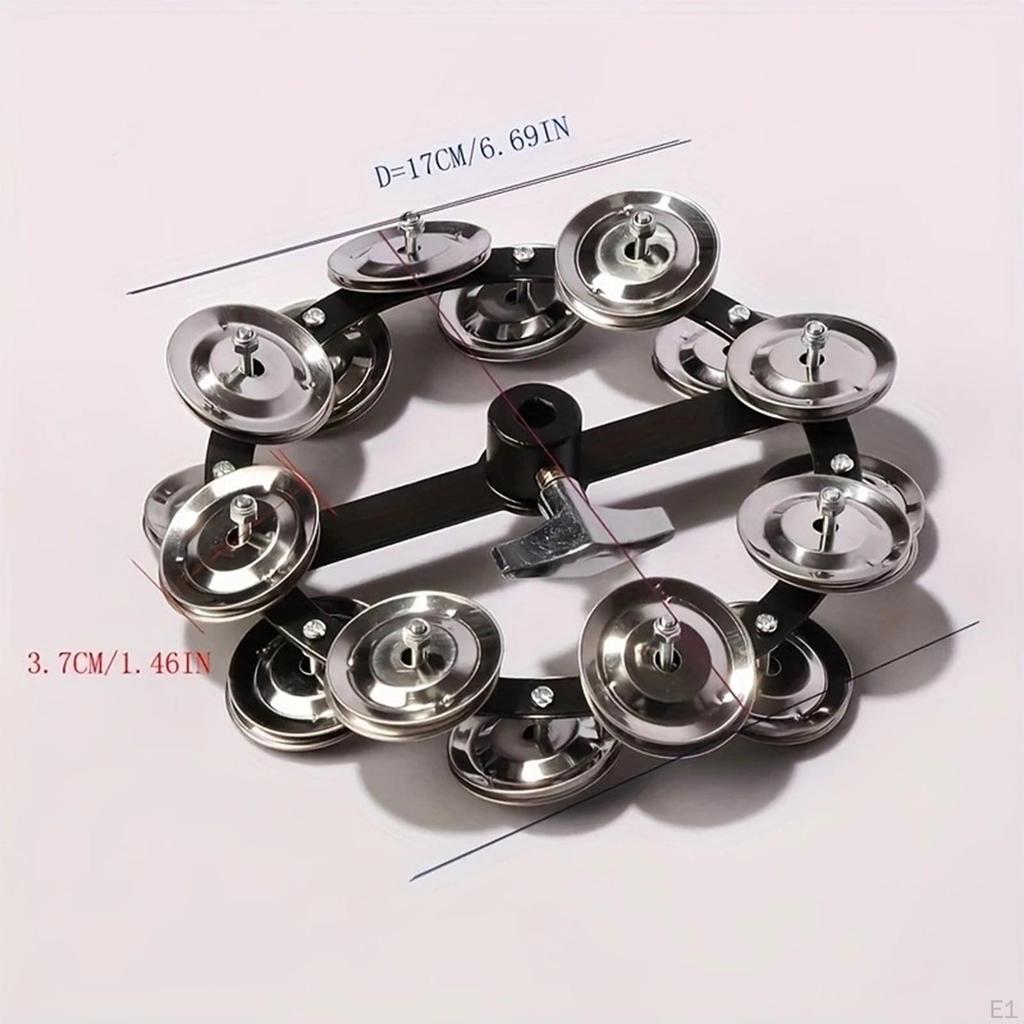 Hi-Hat Tamburin Trommel Becken für Erwachsene Einfache Installation 7 Zoll Durchmesser Musikalisch Pädagogisch Handheld