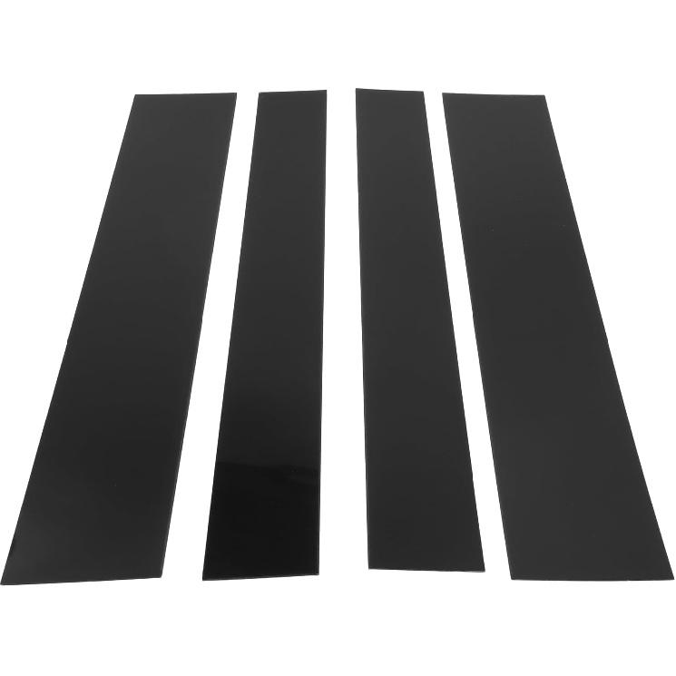 Motoforti Door Pillar Window Trim Anti Scratch Sticker Pillar Posts Door Outer Exterior Cover for Toyota Tundra 2007-2013 Black чёрный