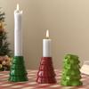 Flexible Silicone Mold For DIY Resin Christmas Tree Candle Holder Base Crafting With Dried Flower Decoration