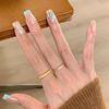 Korean INS Style Cubic Zirconia Stacking Ring for Women - Niche Design