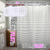 Simple white striped semi-transparent shower curtain, dry-wet separated partition curtain, private bathroom shower curtain