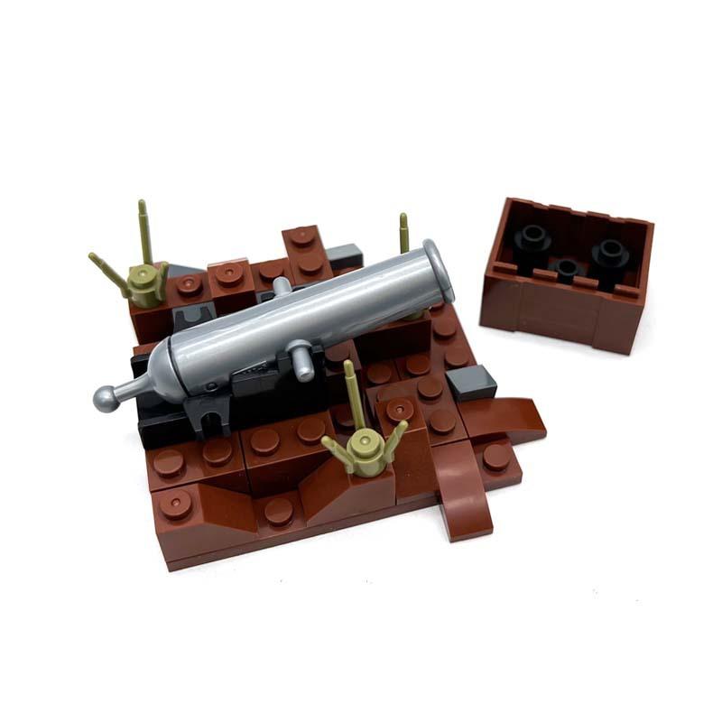 Moc Military Building Blocks Artillery Weapon Accessories Scene Assembling Children's Building Blocks