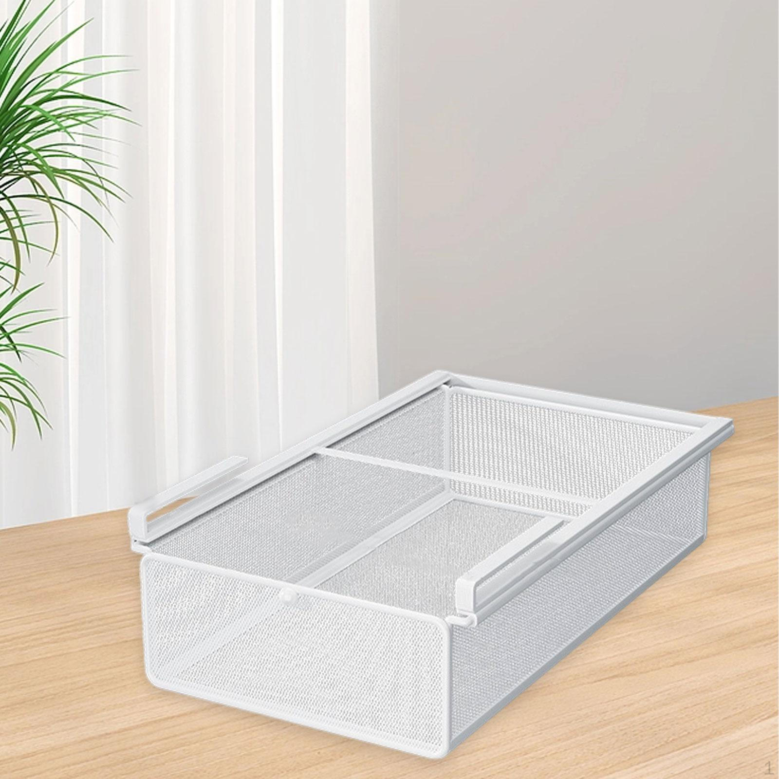 Cabinet Organizer with Pullout Drawer for Socks and Underwear White