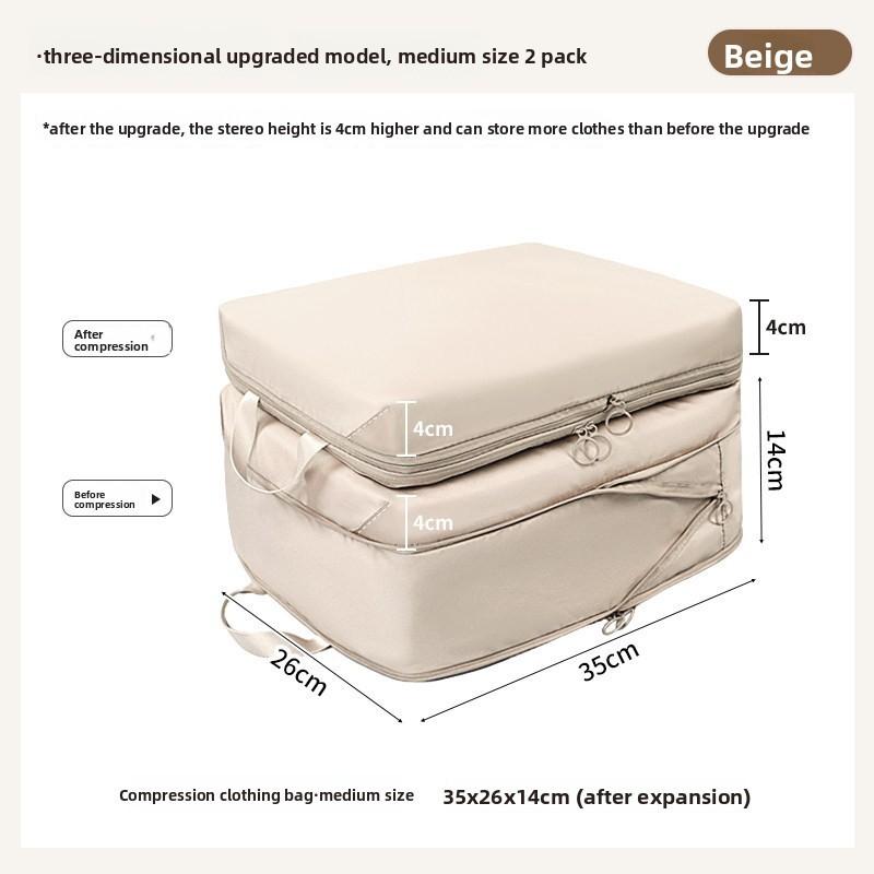 Travel Storage Bag With Memory Fabric For Luggage Organization And Clothing Packing
