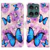 For Motorola Edge 50 5G Case Pattern Leather Wallet Phone Cover with Card Holder