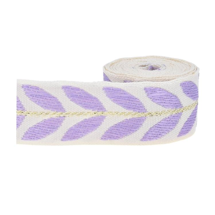 Leaf Decorative Ribbon Roll 1in 25mm Width for Flower Bouquet Gift Wrappings
