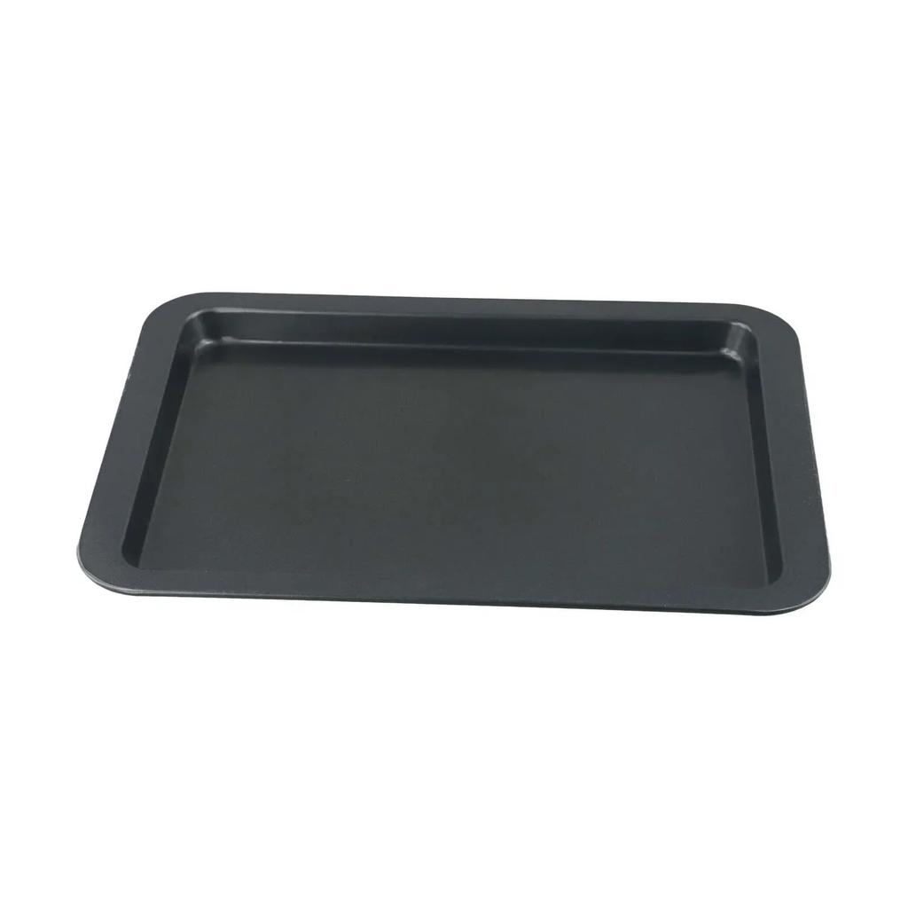For Baking Bread Easy Clean Baking Tray Bread Cake Baking Tray Oven Use Color Black Rectangular Uniform Heat Distribution