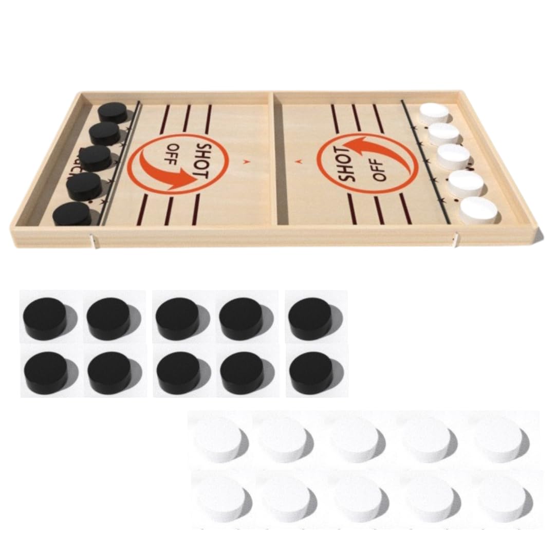 

ateena Sling Hockey Board Air Hockey Table Party Game for Elementary School and Adults Game, Game, Family, Students, (Type B)
